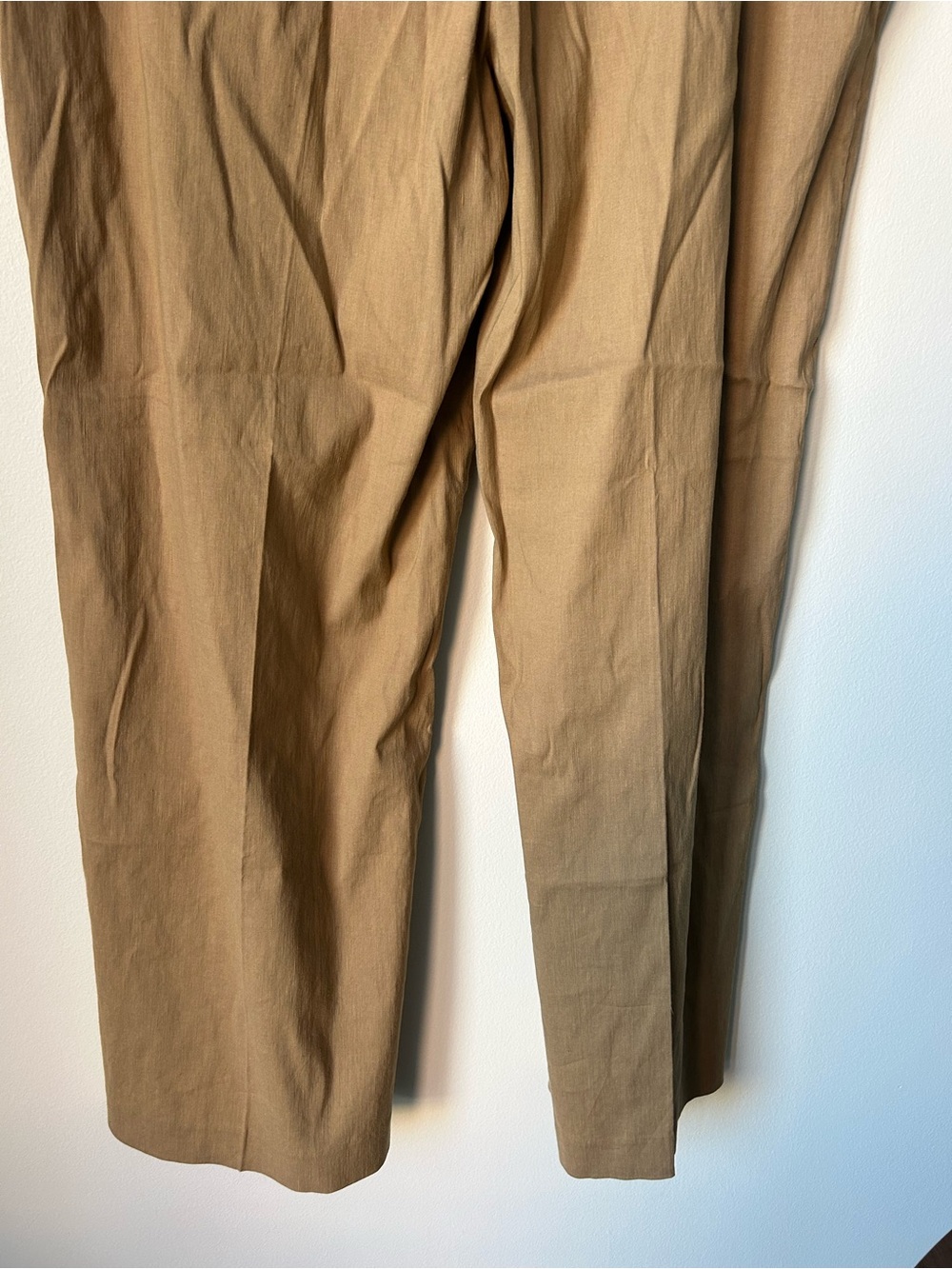 Jenni Kayne Linen Keaton Pants Khaki Wide Leg Trousers Size 14 NWT Luxury Work - Picture 14 of 14